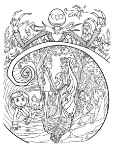 coloriage Les Noces Funèbres à imprimer gratuitement pdf