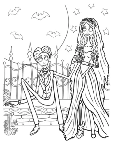 coloriage Les Noces Funèbres pour enfants a imprimer