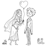 coloriage Les Noces Funèbres à imprimer pour enfants