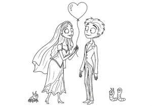 coloriage Les Noces Funèbres à imprimer pour enfants