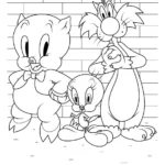 coloriage Looney Tunes à imprimer kawaii