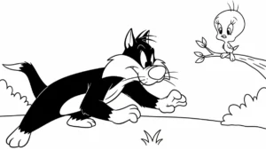 coloriage Looney Tunes pour enfant de 8 ans