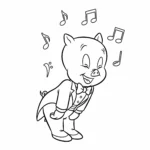 coloriage Looney Tunes à imprimer pour enfant de 4 ans