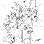 coloriage Looney Tunes à imprimer pour enfant de 2 ans