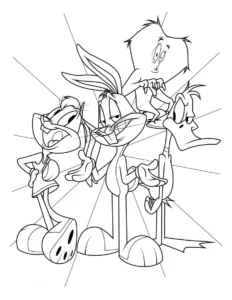 coloriage Looney Tunes à imprimer pour enfant de 2 ans