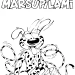 coloriage Marsupilami pour enfant de 3 ans