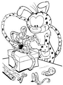 coloriage Marsupilami pour enfant de 3 ans