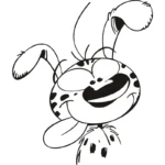 coloriage Marsupilami pour enfant à imprimer