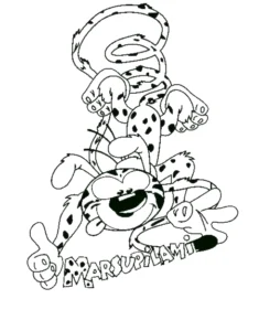 coloriage Marsupilami pour enfant de 6 ans