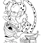 coloriage Marsupilami à imprimer pour enfant de 2 ans