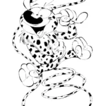 coloriage Marsupilami pour enfant de 8 ans