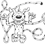 coloriage Marsupilami a colorier en ligne gratuitement