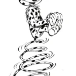coloriage Marsupilami et decoupage a imprimer gratuit