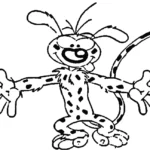 coloriage Marsupilami pour enfant de 3 ans
