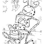 coloriage Marsupilami a imprimer pour enfant de 4 ans