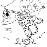 coloriage Marsupilami et decoupage a imprimer gratuit