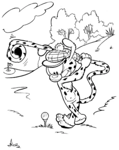 coloriage Marsupilami et decoupage a imprimer gratuit