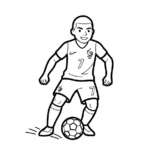 coloriage Mbappé a imprimer