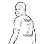 coloriage Mbappé et dessins