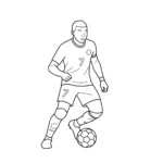coloriage Mbappé à imprimer gratuit
