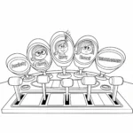 imprimer coloriage Panneau de commande avec les nouvelles émotions gratuit