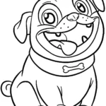 coloriage Puppy Dog Pals à imprimer pour enfant de 2 ans
