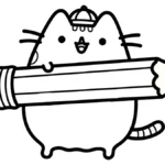 coloriage Pusheen a colorier en ligne gratuitement