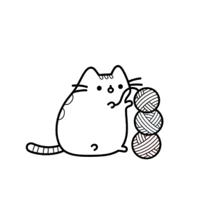 coloriage Pusheen à imprimer pour enfant de 7 ans