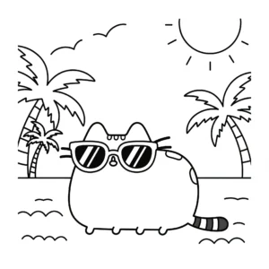 coloriage Pusheen pour enfants a imprimer gratuit