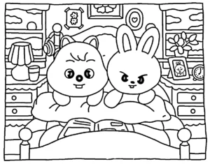 coloriage Skzoo a imprimer pour enfant de 4 ans