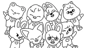coloriage Skzoo pour enfant de 8 ans