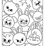 coloriage Skzoo et decoupage