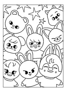 coloriage Skzoo et decoupage