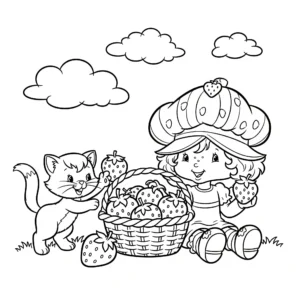 coloriage Strawberry Shortcake gratuit