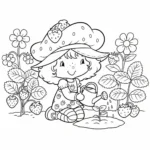 coloriage Strawberry Shortcake pour enfants à imprimer