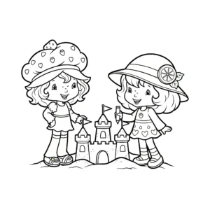 coloriage Strawberry Shortcake et apprentissage