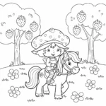 coloriage Strawberry Shortcake gratuit pour enfants