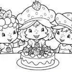 coloriage Strawberry Shortcake pour enfant de 8 ans
