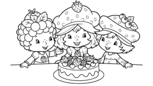 coloriage Strawberry Shortcake pour enfant de 8 ans
