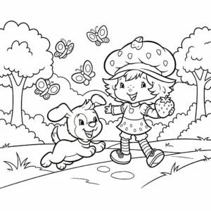 imprimer coloriage Strawberry Shortcake gratuit