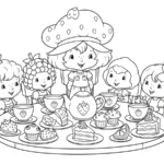 coloriage Strawberry Shortcake pour primaire