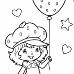 coloriage Strawberry Shortcake pour enfant de 7 ans