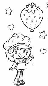 coloriage Strawberry Shortcake pour enfant de 7 ans