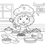 image de coloriage Strawberry Shortcake pour enfant