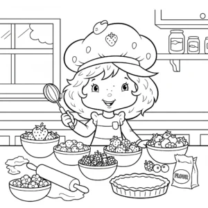 image de coloriage Strawberry Shortcake pour enfant