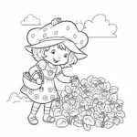 coloriage Strawberry Shortcake à imprimer pour enfant de 4 ans