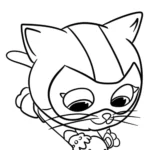 coloriage Superkitties pour enfant de 8 ans