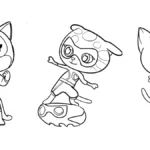 coloriage Superkitties et decoupage