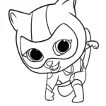 coloriage Superkitties à imprimer pour enfant de 4 ans