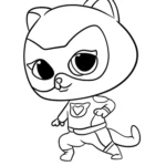 coloriage Superkitties à imprimer pour enfant de 10 ans